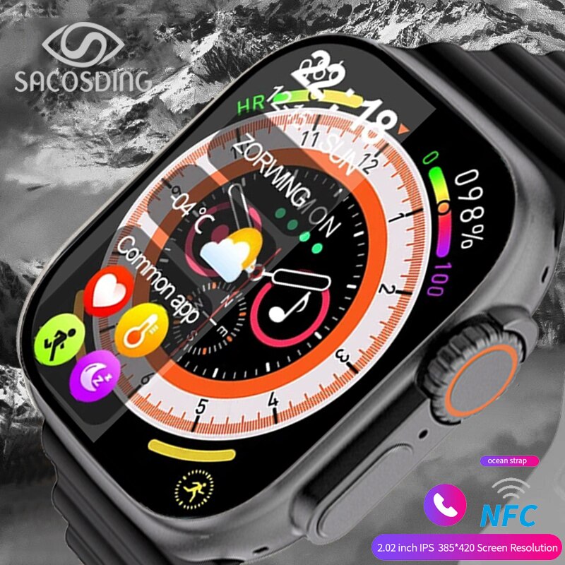 2023 ο Ʈ ġ Ʈ ø 8 NFC Smartwatch    ȭ   ƮϽ  2 ġ HD ũ